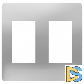 Рамка 2-ая (двойная), Алюминий, серия Unica Studio, Schneider Electric