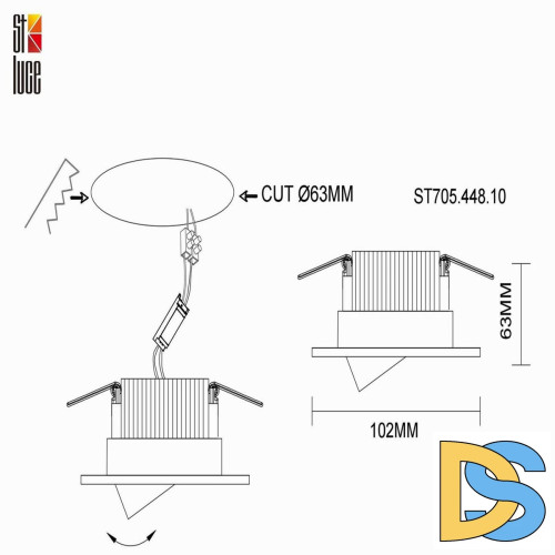 Встраиваемый светильник ST Luce ST705 ST705.448.10