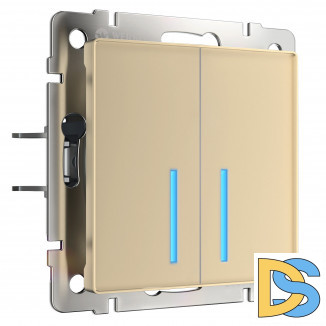 Умный сенсорный выключатель двухклавишный W4520611