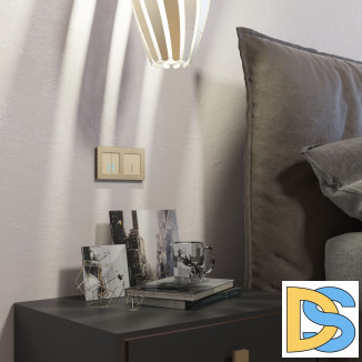 Умный сенсорный выключатель двухклавишный W4520611