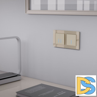 Умный сенсорный выключатель двухклавишный W4520611