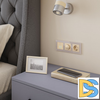 Умный сенсорный выключатель двухклавишный W4520611