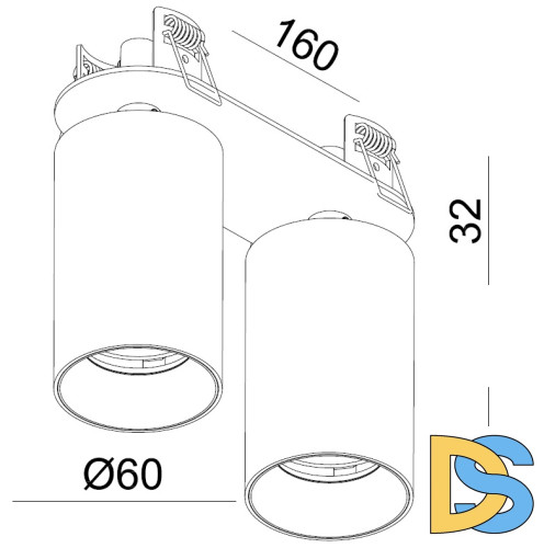 Встраиваемый спот Italline DANNY FR2 black