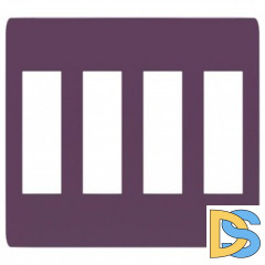 Рамка 4-ая (четверная), Лиловый/Бежевый, серия Unica Studio, Schneider Electric