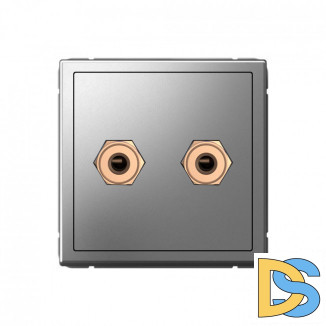 Акустическая Розетка двойная, Schneider Electric Art Gallery, цвет Сталь