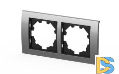 Рамка двухместная ELBI Zena Platin 500-073600-226