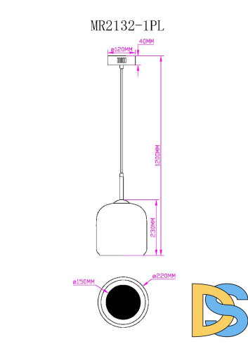 Подвесной светильник Myfar Charlie MR2132-1PL