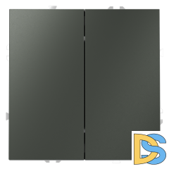 Проходной переключатель встраиваемый VOLTUM S70 двухклавишный 10А, (титан)