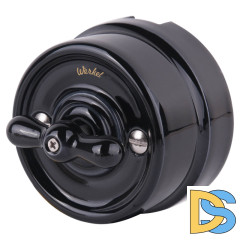 Переключатель Werkel одноклавишный Retro черный W5612008 4690389166716