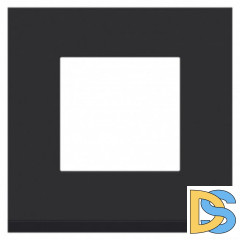 Рамка 1-ая (одинарная), Каучук/Антрацит, серия Unica Pure, Schneider Electric