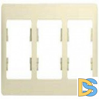 Рамка 3-ая (тройная), Бежевый, серия Glossa, Schneider Electric