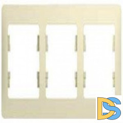 Рамка 3-ая (тройная), Бежевый, серия Glossa, Schneider Electric