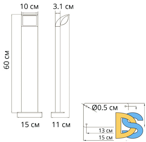 Ландшафтный светильник Arte Lamp Metropolis A1991PA-1BK