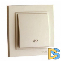 Выключатель одноклавишный перекресный Mono Electric Despina 10А 250В крем 102-170025-112