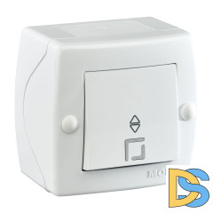 Выключатель одноклавишный проходной Mono Electric Octans IP20 10А 250В белый 104-010101-109