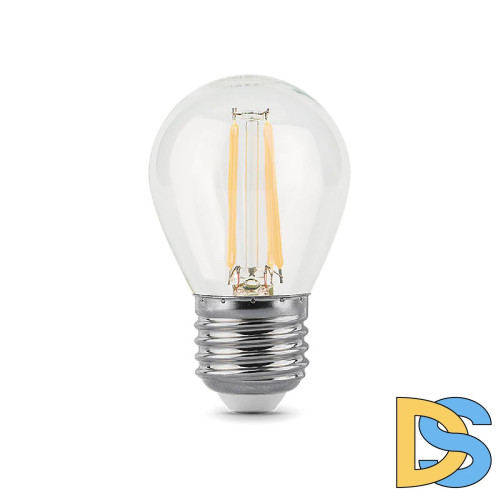 Лампа светодиодная филаментная Gauss E27 5W 4100K прозрачная 105802205