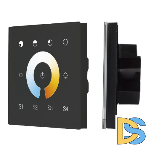 Сенсорная панель Arlight DALI-901-11-1G-4SC-MIX-DT8-IN Black BUS/230V 037195