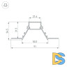 Алюминиевый профиль Arlight COMFORT21-V-FANTOM-2000 BLACK 052544