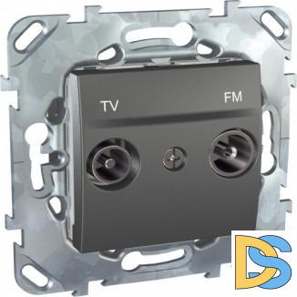 Розетка телевизионная единственная ТV-FМ, Графит, серия UNICA TOP/CLASS, Schneider Electric