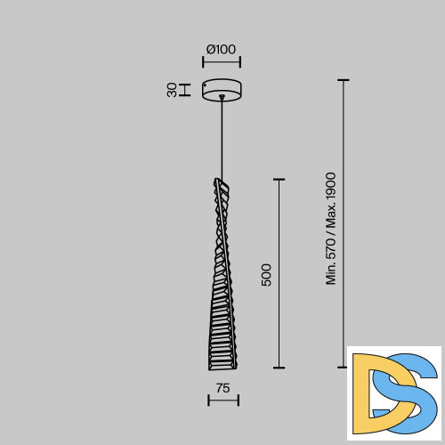 Подвесной светильник Modestyle MS.88910.1 BS
