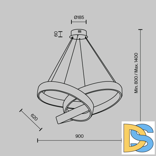 Подвесная люстра Modestyle MS.9030.900 CR