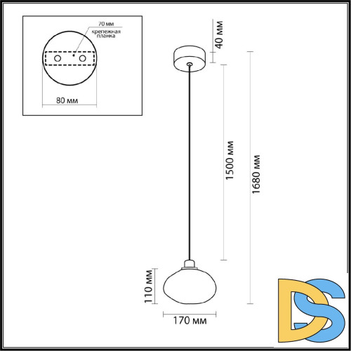 Подвесной светильник Odeon Light Mela 7042/4L