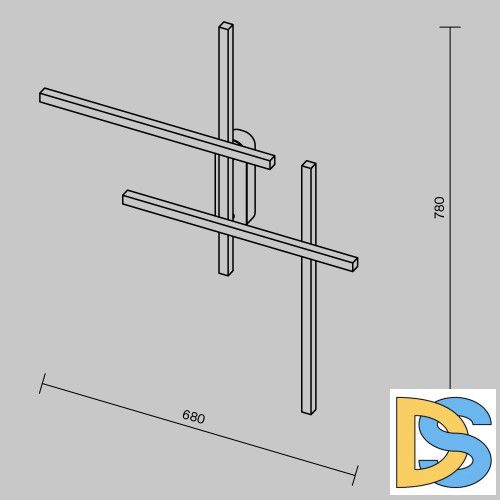 Настенный светильник Maytoni Halo MOD248WL-L24BK