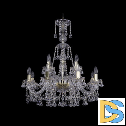 Подвесная люстра Bohemia Ivele Crystal 1409/8+4/240/XL-76 G