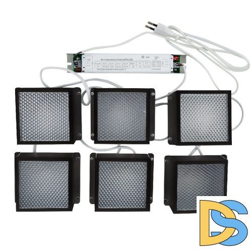 Встраиваемый светильник (комплект из 6 шт) Uniel ULP-1010 42W/4000К IP40 GRILYATO BLACK KIT06 UL-00008958