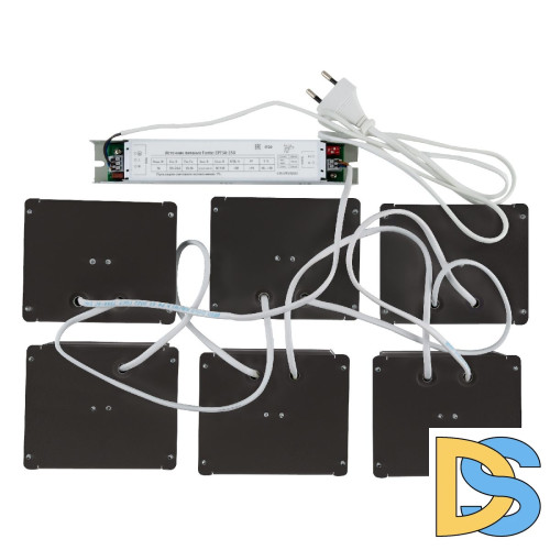 Встраиваемый светильник (комплект из 6 шт) Uniel ULP-1010 42W/4000К IP40 GRILYATO BLACK KIT06 UL-00008958