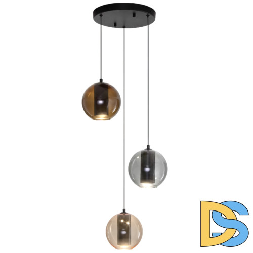 Подвесной светильник Eurosvet Cobble 50258/3 LED дымчатый/ бежевый/ шоколад a064554