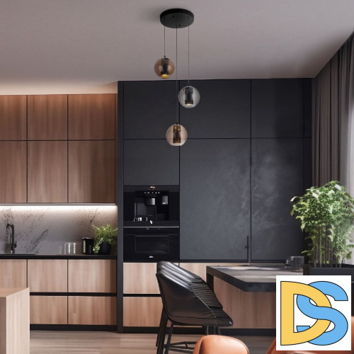 Подвесной светильник Eurosvet Cobble 50258/3 LED дымчатый/ бежевый/ шоколад a064554