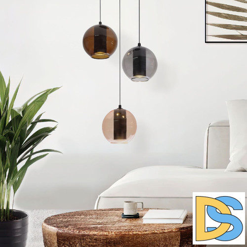 Подвесной светильник Eurosvet Cobble 50258/3 LED дымчатый/ бежевый/ шоколад a064554