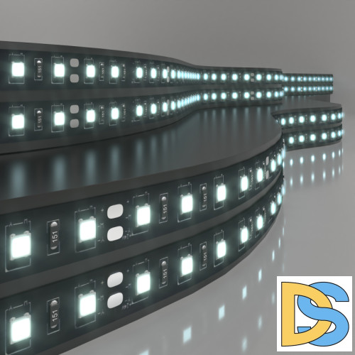 Светодиодная лента Elektrostandard 24V 14,4W 60Led 5050 IP20 холодный белый, Black, 5м 4690389172205