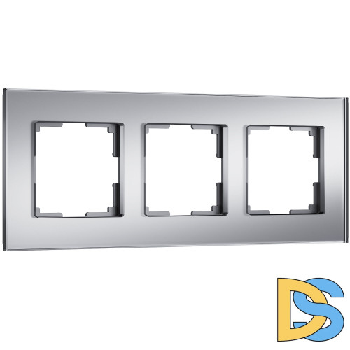 Рамка на 3 поста Werkel Senso (серебряный, стекло soft-touch) W0033106