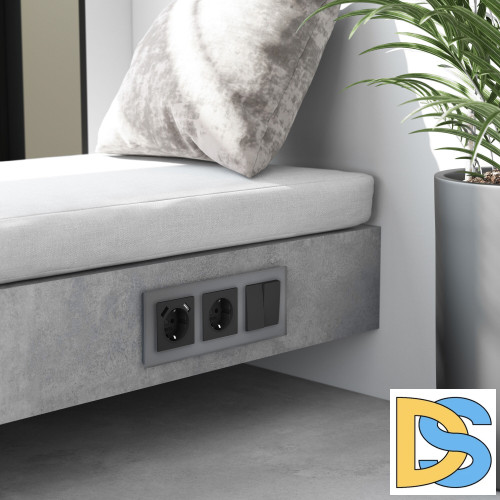 Рамка на 3 поста Werkel Senso (серебряный, стекло soft-touch) W0033106