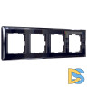 Рамка на 4 поста Werkel Diamant (черный) W0041208