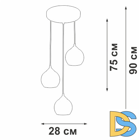Подвесной светильник Vitaluce V3785-0/3S