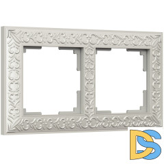 Рамка на 2 поста Werkel (жемчужный) WL07-Frame-02
