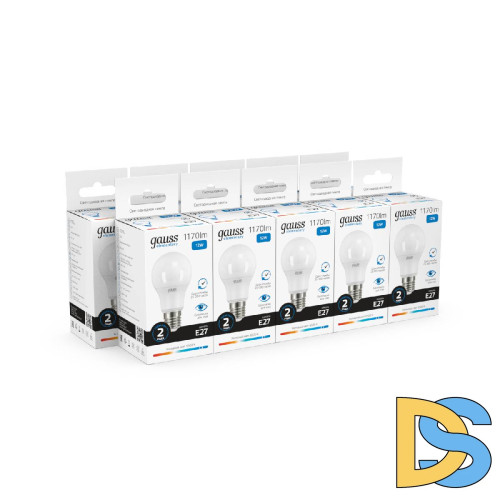 Лампа светодиодная Gauss E27 12W 6500K груша матовая 23232