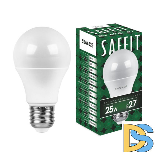 Лампа светодиодная Saffit SBA6525 шар E27 25W 6400K 55089