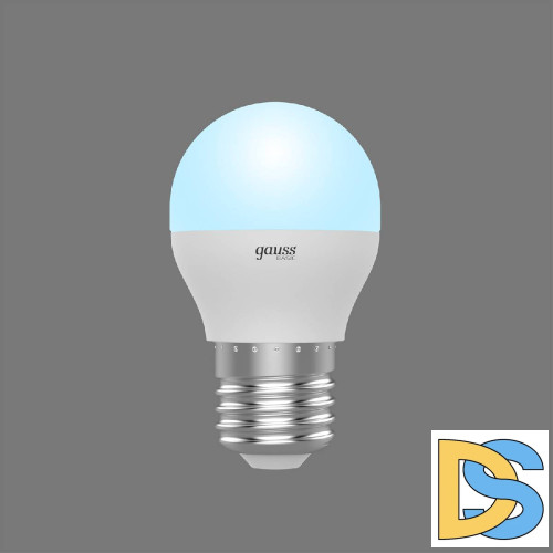 Лампа светодиодная Gauss E27 7,5W 4100К шар матовый 1053228