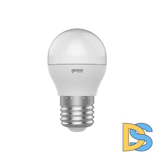 Лампа светодиодная Gauss E27 7,5W 4100К шар матовый 1053228