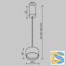 Подвесной светильник Maytoni Glare P102PL-12W3K-BS