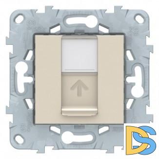 Розетка компьютерная 1-ая кат.6, RJ-45 (интернет), Бежевый, серия Unica New, Schneider Electric