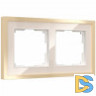 Рамка на 2 поста Baguette (айвори/латунь) W0022851