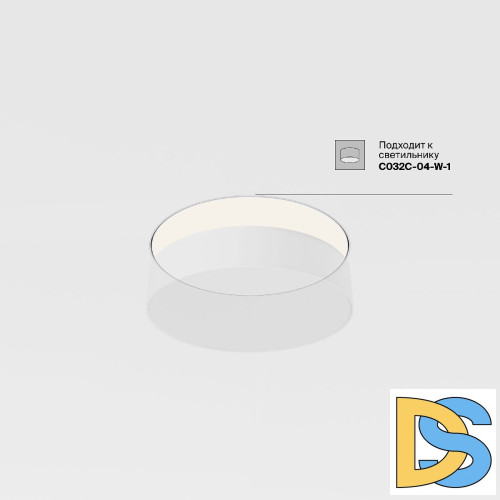 Рамка для встраиваемого светильника Maytoni Downlight DLA032-TRS36-W