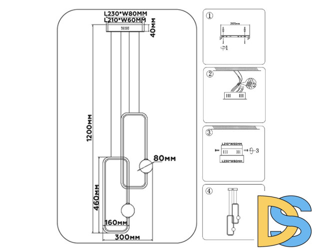 Подвесной светильник Ambrella Light Comfort LineTech FL66365