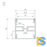 Алюминиевый профиль Arlight LINE-5050-DUAL-2000 ANOD BLACK 045652