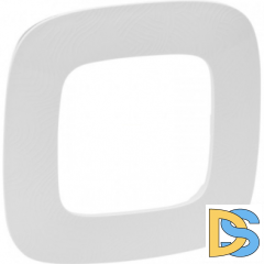 Рамка Legrand Valena Allure 1 пост Тиснение белое 754371